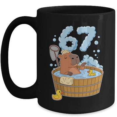 Capybara Bath Tub 67 Relaxed Funny Six Seven Meme Animal Mug | siriusteestore
