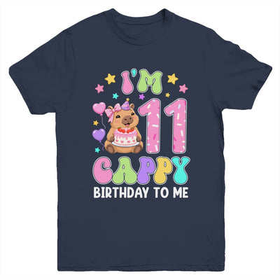 Capybara Birthday 11 Kawaii Capybara 11Th Birthday Girl Youth Shirt | siriusteestore