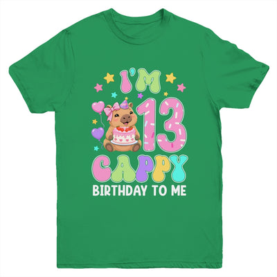 Capybara Birthday 13 Kawaii Capybara 13Th Birthday Girl Youth Shirt | siriusteestore