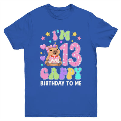 Capybara Birthday 13 Kawaii Capybara 13Th Birthday Girl Youth Shirt | siriusteestore