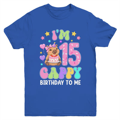 Capybara Birthday 15 Kawaii Capybara 15Th Birthday Girl Youth Shirt | siriusteestore