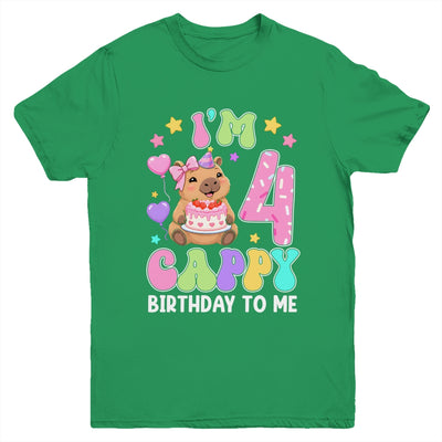 Capybara Birthday 4 Kawaii Capybara 4Th Birthday Girl Youth Shirt | siriusteestore
