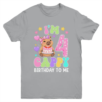 Capybara Birthday 4 Kawaii Capybara 4Th Birthday Girl Youth Shirt | siriusteestore