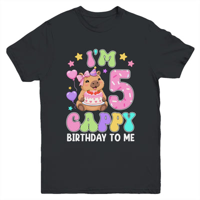 Capybara Birthday 5 Kawaii Capybara 5Th Birthday Girl Youth Shirt | siriusteestore