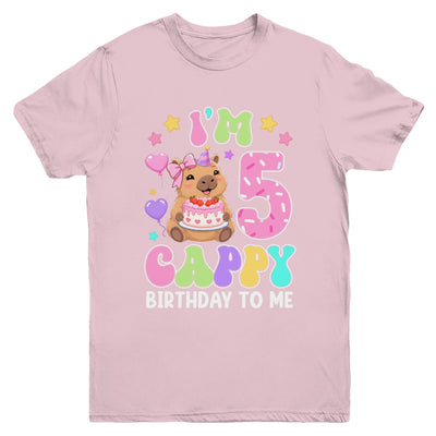 Capybara Birthday 5 Kawaii Capybara 5Th Birthday Girl Youth Shirt | siriusteestore