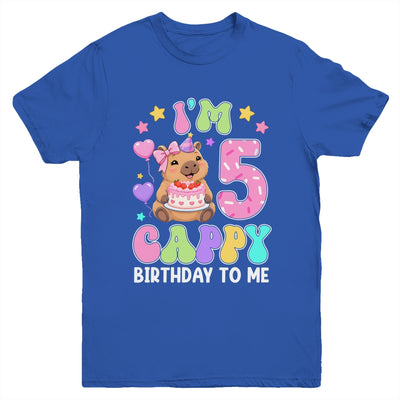 Capybara Birthday 5 Kawaii Capybara 5Th Birthday Girl Youth Shirt | siriusteestore