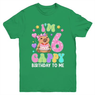 Capybara Birthday 6 Kawaii Capybara 6Th Birthday Girl Youth Shirt | siriusteestore