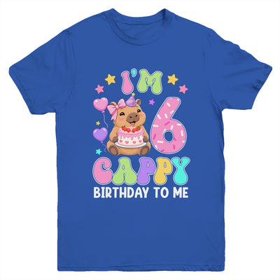 Capybara Birthday 6 Kawaii Capybara 6Th Birthday Girl Youth Shirt | siriusteestore