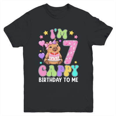 Capybara Birthday 7 Kawaii Capybara 7Th Birthday Girl Youth Shirt | siriusteestore