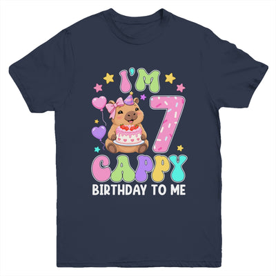 Capybara Birthday 7 Kawaii Capybara 7Th Birthday Girl Youth Shirt | siriusteestore