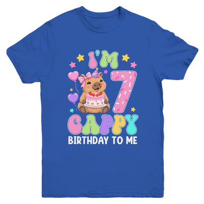 Capybara Birthday 7 Kawaii Capybara 7Th Birthday Girl Youth Shirt | siriusteestore
