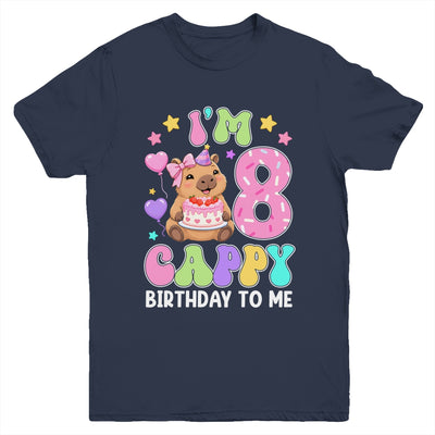 Capybara Birthday 8 Kawaii Capybara 8Th Birthday Girl Youth Shirt | siriusteestore