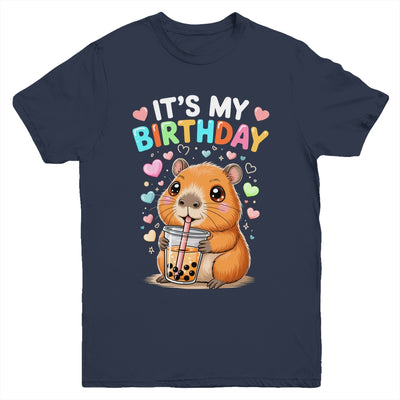 Capybara Birthday Graphic Kids Cute Capibara Its My Birthday Youth Shirt | siriusteestore
