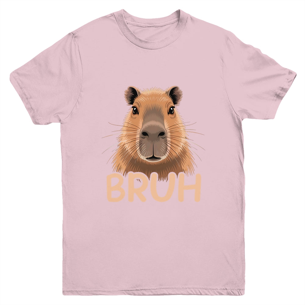 Capybara Bruh Funny Capy Meme Rodent Men Boys Kids Women Youth Shirt | siriusteestore