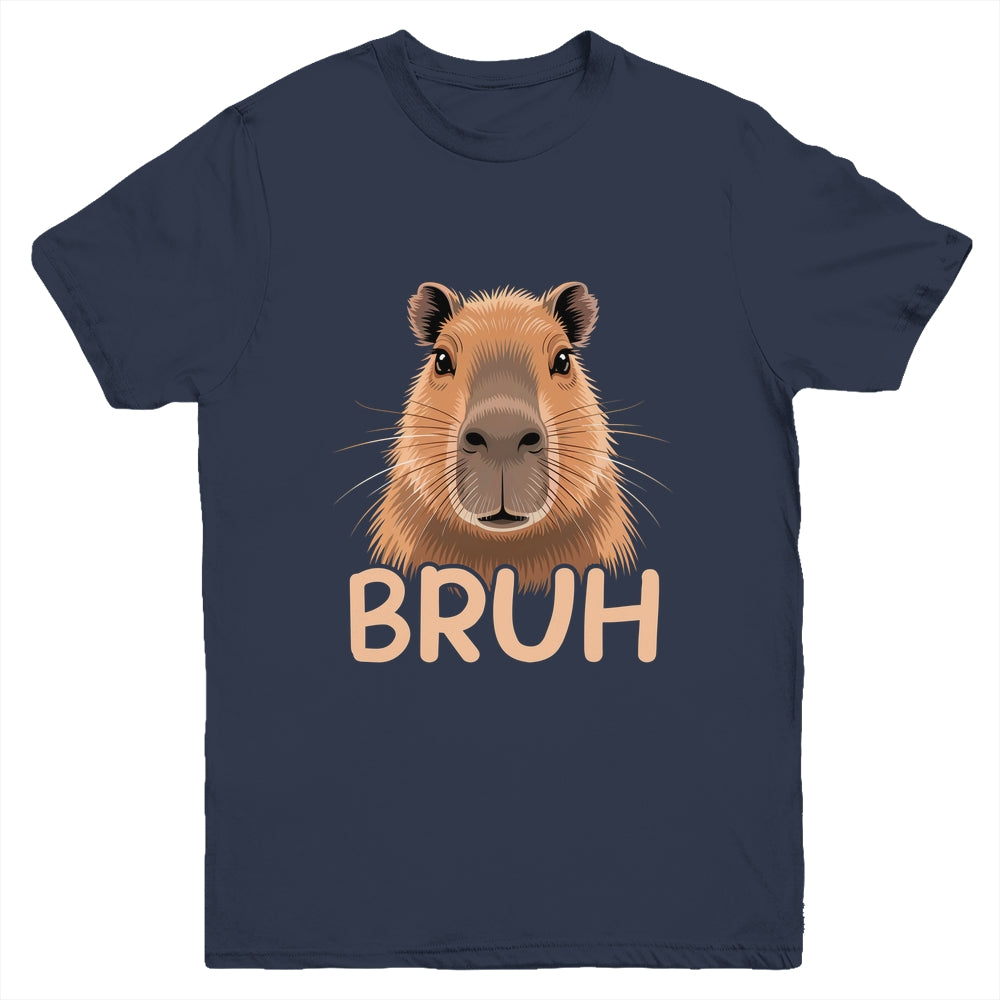 Capybara Bruh Funny Capy Meme Rodent Men Boys Kids Women Youth Shirt | siriusteestore