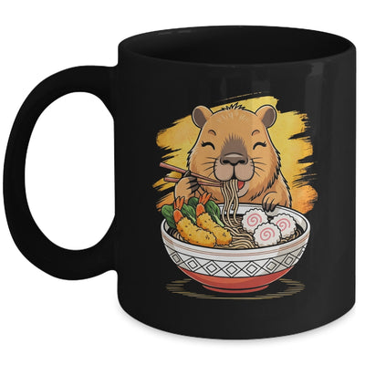 Capybara Eating Ramen Noodles Lover Funny Kawaii Animal Mug | siriusteestore