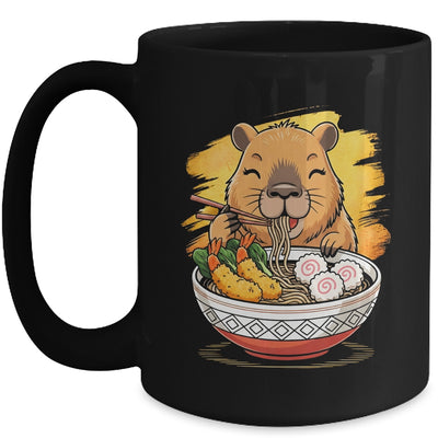Capybara Eating Ramen Noodles Lover Funny Kawaii Animal Mug | siriusteestore
