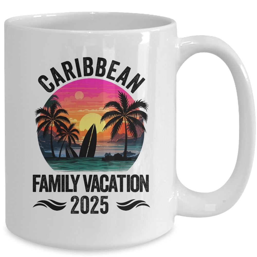 Caribbean Family Vacation 2025 Matching Outfits Beach Summer Mug | siriusteestore