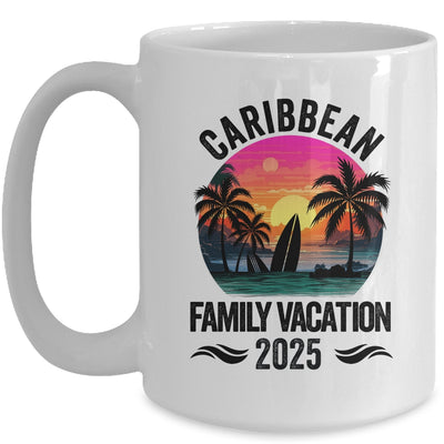 Caribbean Family Vacation 2025 Matching Outfits Beach Summer Mug | siriusteestore
