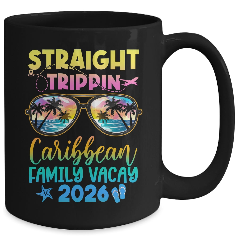 Caribbean Family Vacay Vacation 2026 Straight Trippin Mug | siriusteestore