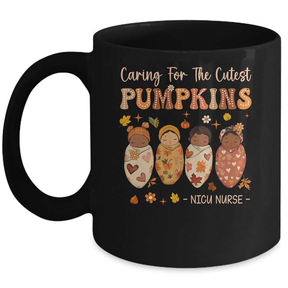 Caring For The Cutest Pumpkins NICU Nurse Thanksgiving Women Mug | siriusteestore
