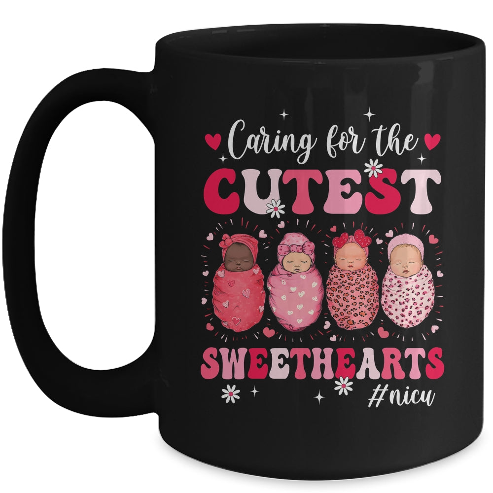 Caring For The Cutest Sweethearts Nicu Nurse Valentines Day Mug | siriusteestore