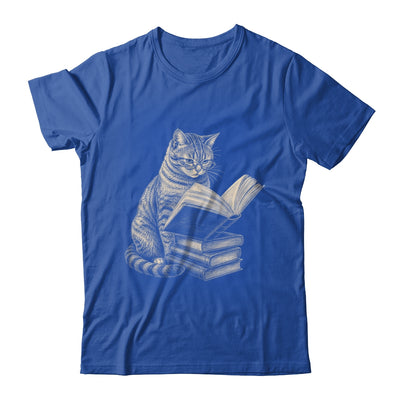 Cat Bookworm Reading Book Funny Cat Lovers Design Graphic Shirt & Tank Top | siriusteestore