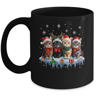 Cat Christmas Light Reindeer Santa Christmas Cat Lover Mug | siriusteestore