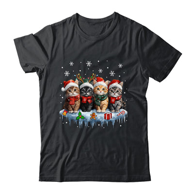 Cat Christmas Light Reindeer Santa Christmas Cat Lover Shirt & Sweatshirt | siriusteestore