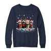 Cat Christmas Light Reindeer Santa Christmas Cat Lover Shirt & Sweatshirt | siriusteestore