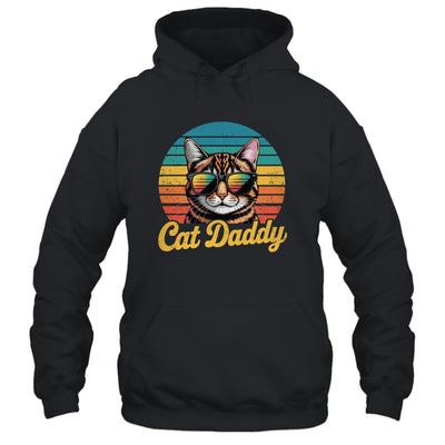 Cat Daddy Retro 70s 80s Funny Black Cat Dad Men Fathers Day Shirt & Hoodie | siriusteestore