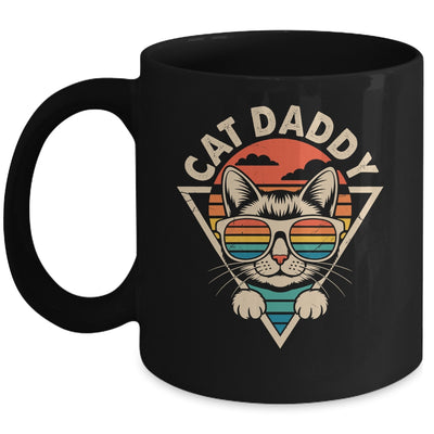Cat Daddy Retro Sunglasses Cat Fur Dad Papa Vintage Cat Dad Mug | siriusteestore