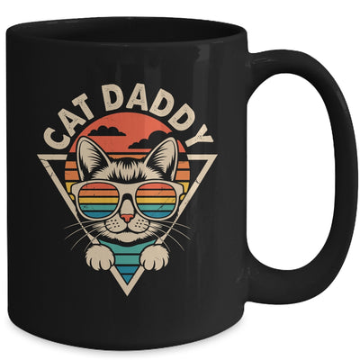 Cat Daddy Retro Sunglasses Cat Fur Dad Papa Vintage Cat Dad Mug | siriusteestore