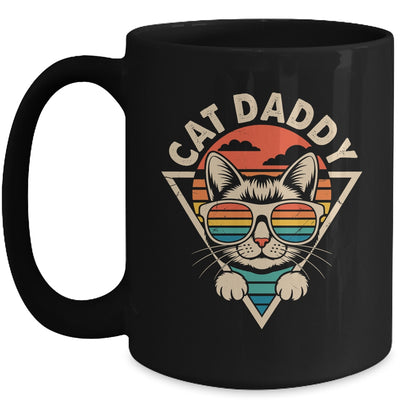 Cat Daddy Retro Sunglasses Cat Fur Dad Papa Vintage Cat Dad Mug | siriusteestore