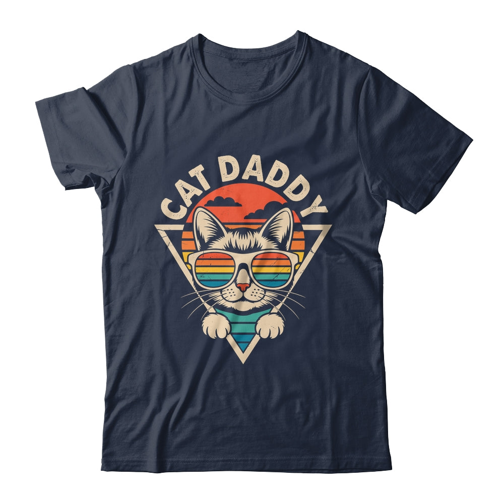 Cat Daddy Retro Sunglasses Cat Fur Dad Papa Vintage Cat Dad Shirt & Hoodie | siriusteestore