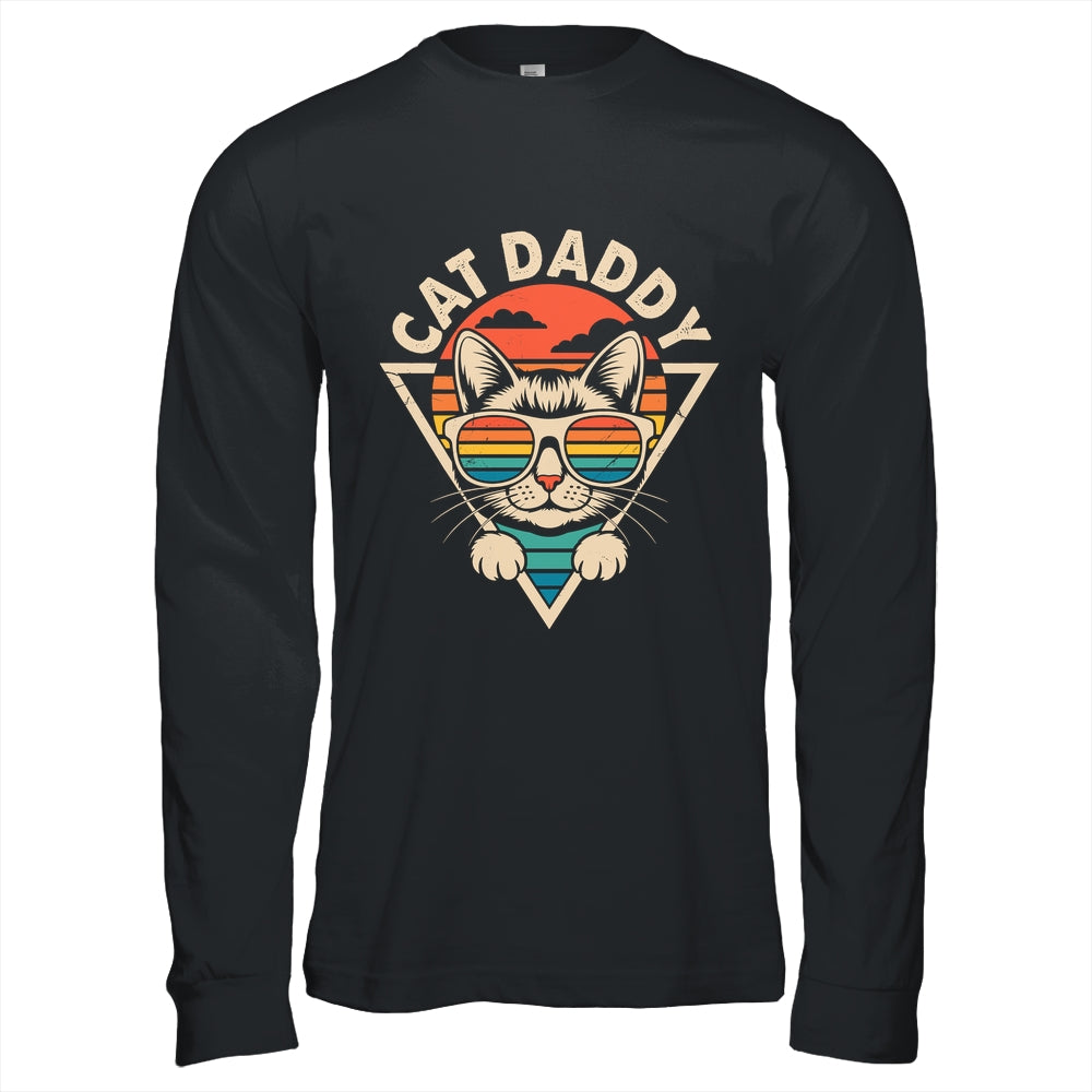 Cat Daddy Retro Sunglasses Cat Fur Dad Papa Vintage Cat Dad Shirt & Hoodie | siriusteestore