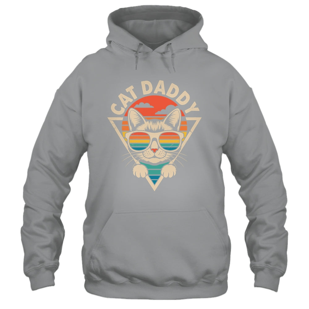 Cat Daddy Retro Sunglasses Cat Fur Dad Papa Vintage Cat Dad Shirt & Hoodie | siriusteestore