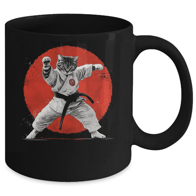 Cat Karate Judo Japan Japanese Flag Funny Kung Fu Fighting Mug | siriusteestore