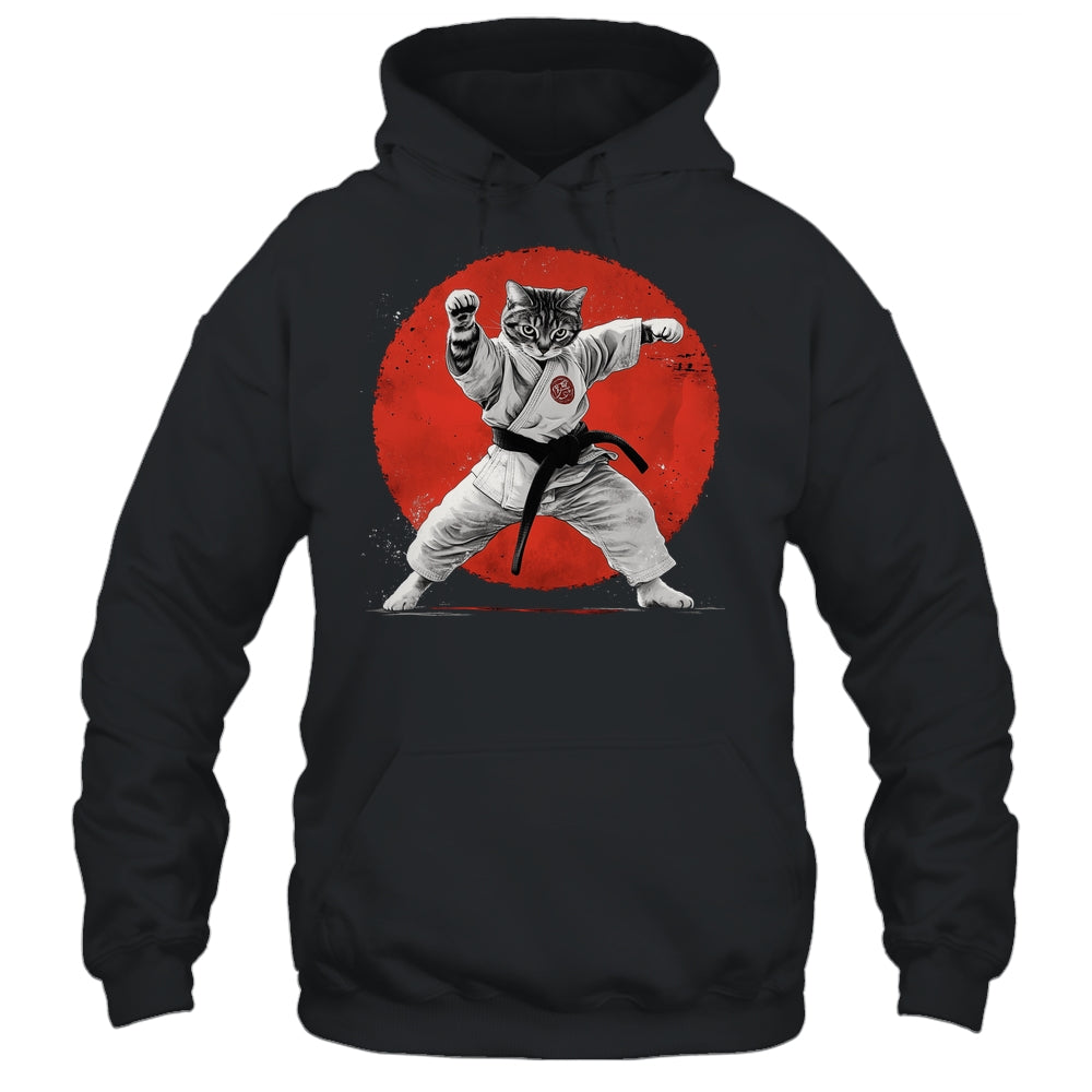 Cat Karate Judo Japan Japanese Flag Funny Kung Fu Fighting Shirt & Hoodie | siriusteestore
