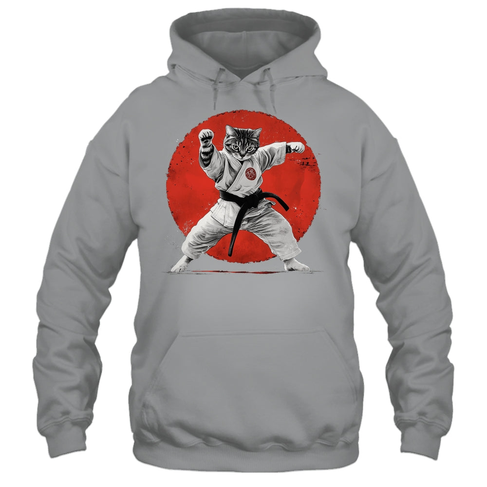 Cat Karate Judo Japan Japanese Flag Funny Kung Fu Fighting Shirt & Hoodie | siriusteestore