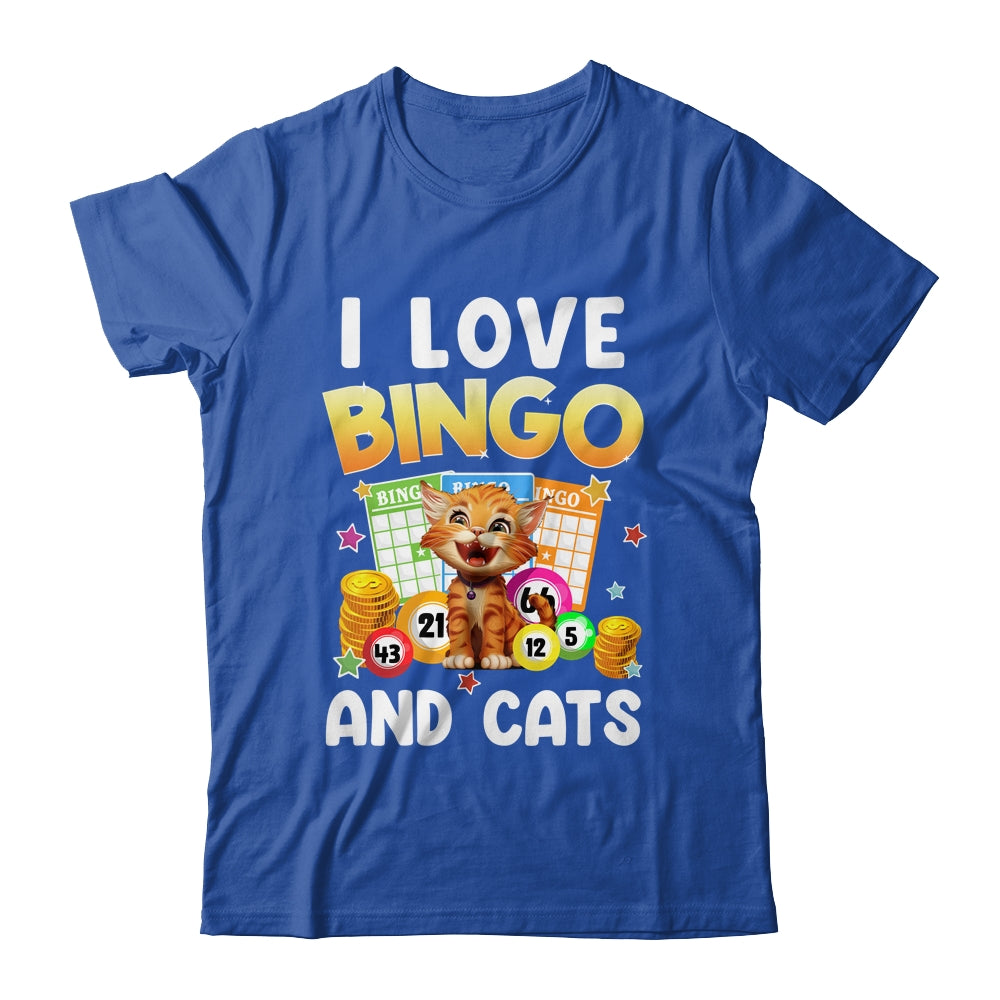 Cat Lover I Love Bingo And Cats Gambling Bingo Player Bingo Shirt & Tank Top | siriusteestore