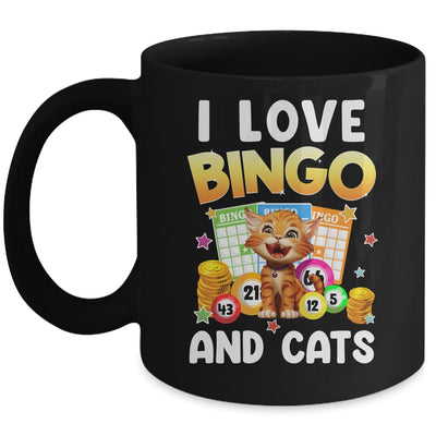 Cat Lover I Love Bingo And Cats Gambling Bingo Player Bingo Mug | siriusteestore