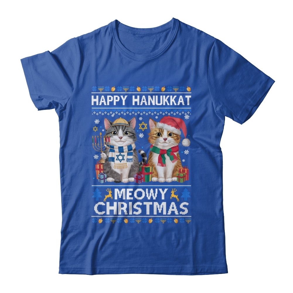 Cat Merry Christmas Ugly Happy Hanukkah Chanukah Christian Shirt & Sweatshirt | siriusteestore