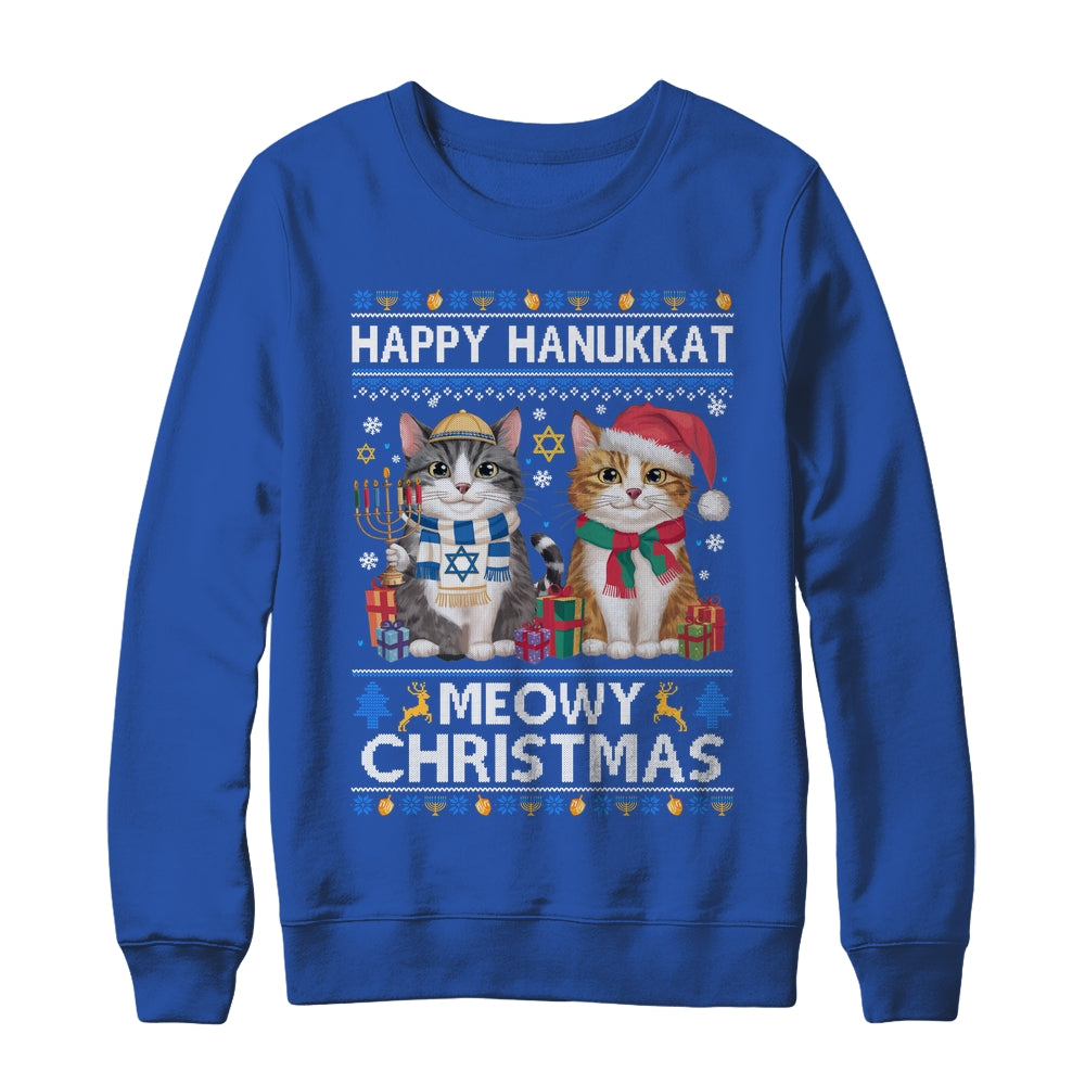 Cat Merry Christmas Ugly Happy Hanukkah Chanukah Christian Shirt & Sweatshirt | siriusteestore