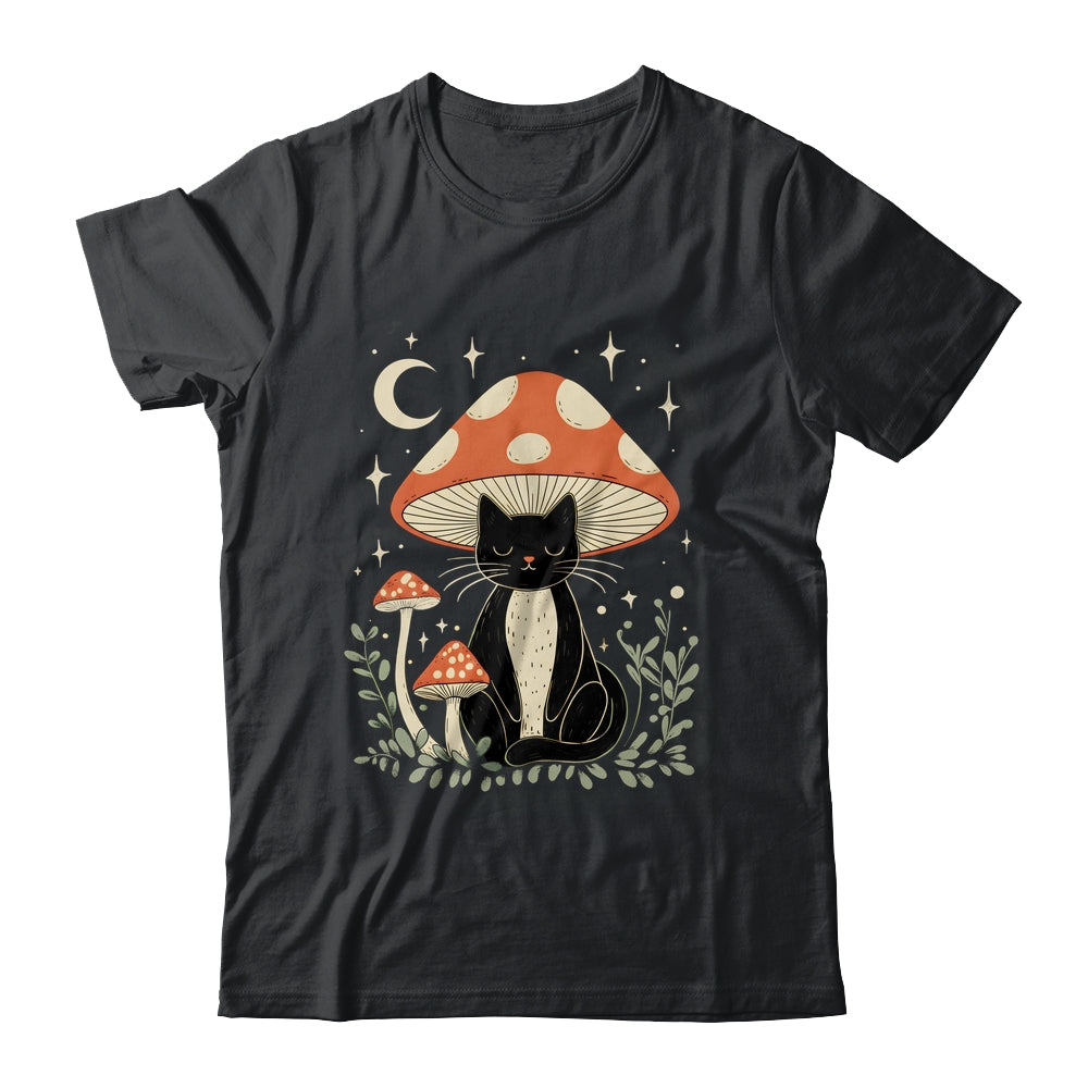Cat Mushroom Hat Cottagecore Aesthetic Kitten Women Girls Shirt & Tank Top | siriusteestore