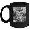 Cat Selfie With Alien UFO Funny Cat For Men Women Kids Mug | siriusteestore