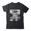 Cat Selfie With Alien UFO Funny Cat For Men Women Kids Shirt & Tank Top | siriusteestore
