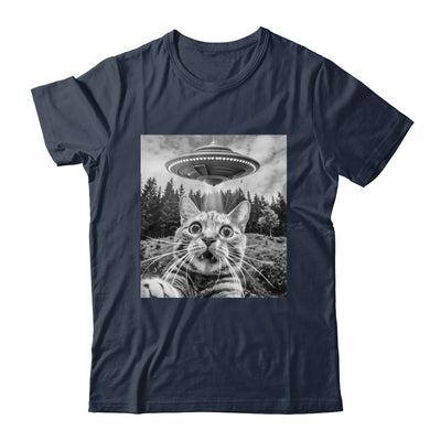 Cat Selfie With Alien UFO Funny Cat For Men Women Kids Shirt & Tank Top | siriusteestore