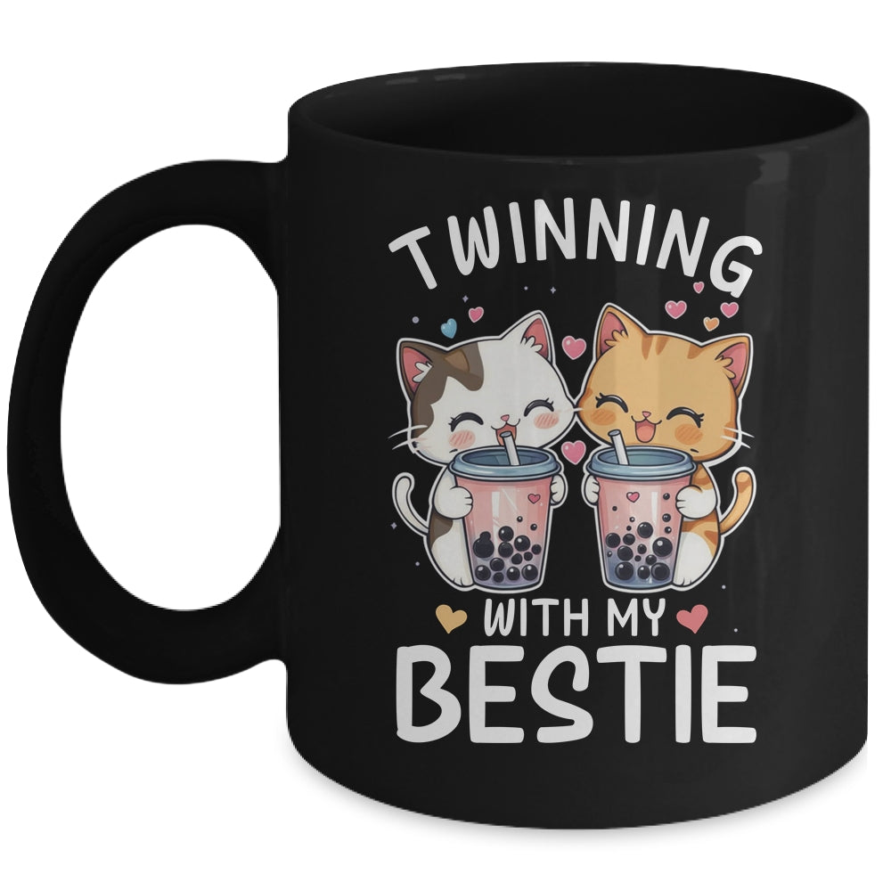 Cat Twinning With My Bestie Friends Spirit Week Girls Kids Mug | siriusteestore