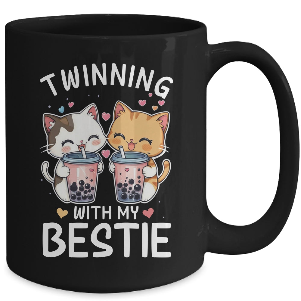 Cat Twinning With My Bestie Friends Spirit Week Girls Kids Mug | siriusteestore